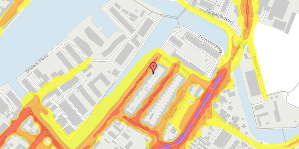 Trafikstøjkort på Overgaden Oven Vandet 102, st. th, 1415 København K