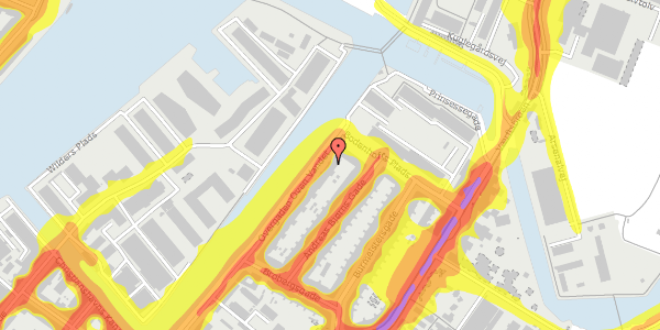 Trafikstøjkort på Overgaden Oven Vandet 104, st. th, 1415 København K