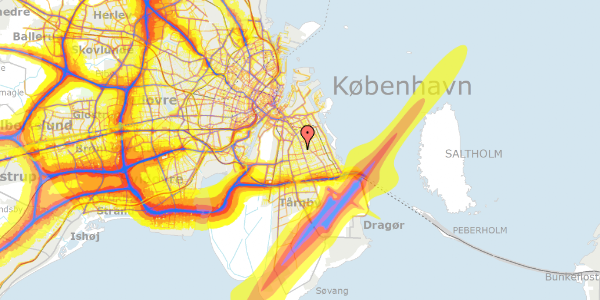 Trafikstøjkort på Oxford Allé 7C, 1. , 2300 København S