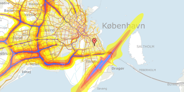 Trafikstøjkort på Oxford Allé 46, 2300 København S