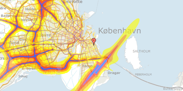 Trafikstøjkort på Paduavej 6, 2300 København S