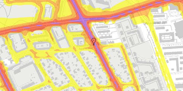 Trafikstøjkort på Palermovej 27, 1. th, 2300 København S