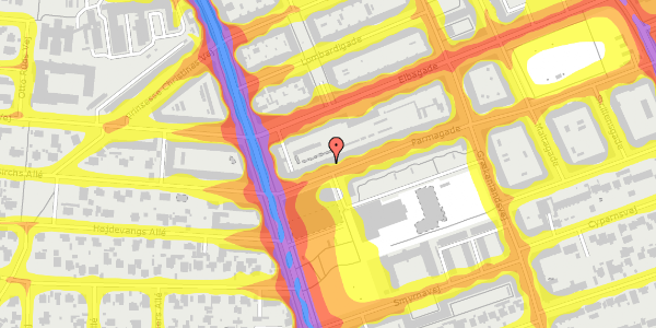 Trafikstøjkort på Parmagade 9, 2. th, 2300 København S