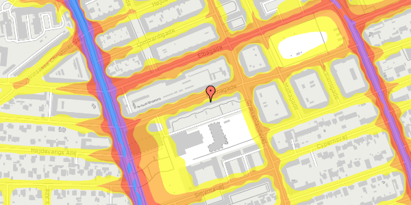 Trafikstøjkort på Parmagade 26, 2. th, 2300 København S