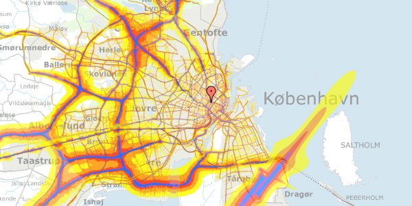 Trafikstøjkort på Peblinge Dossering 32A, st. th, 2200 København N