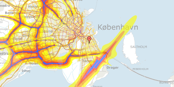 Trafikstøjkort på Peder Lykkes Vej 31, 2300 København S