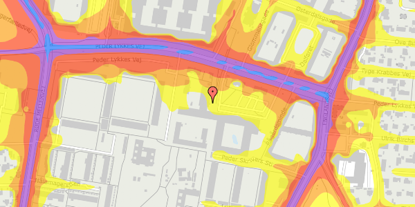 Trafikstøjkort på Peder Lykkes Vej 61, 5. 505, 2300 København S