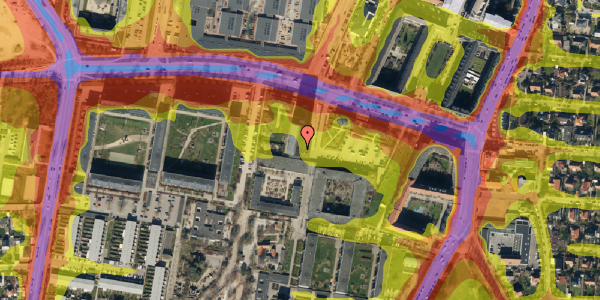 Trafikstøjkort på Peder Lykkes Vej 61, 11. 1101, 2300 København S