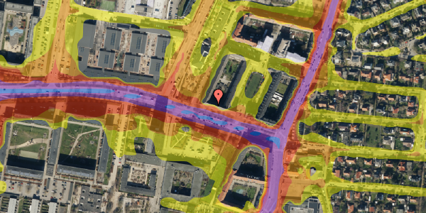 Trafikstøjkort på Peder Lykkes Vej 62, 1. th, 2300 København S