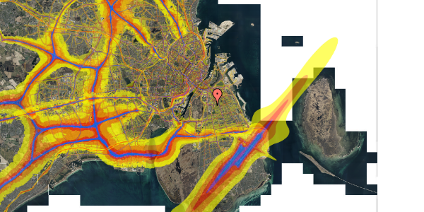 Trafikstøjkort på Peder Lykkes Vej 65, 1. 110, 2300 København S