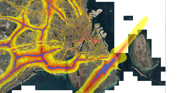 Trafikstøjkort på Peder Lykkes Vej 65, 1. 124, 2300 København S