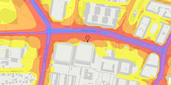 Trafikstøjkort på Peder Lykkes Vej 85, st. 101, 2300 København S