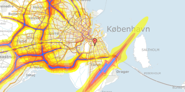 Trafikstøjkort på Peder Lykkes Vej 107, 4. mf, 2300 København S