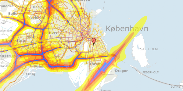 Trafikstøjkort på Peder Lykkes Vej 111, 1. th, 2300 København S