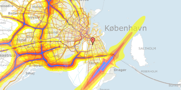 Trafikstøjkort på Peder Lykkes Vej 113, st. th, 2300 København S