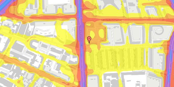 Trafikstøjkort på Perlestikkervej 9, 1. tv, 2400 København NV