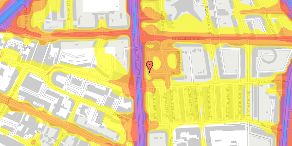 Trafikstøjkort på Perlestikkervej 11, kl. 2, 2400 København NV