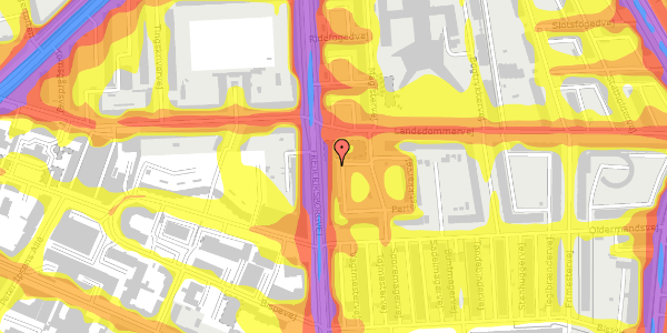 Trafikstøjkort på Perlestikkervej 17, 2. th, 2400 København NV