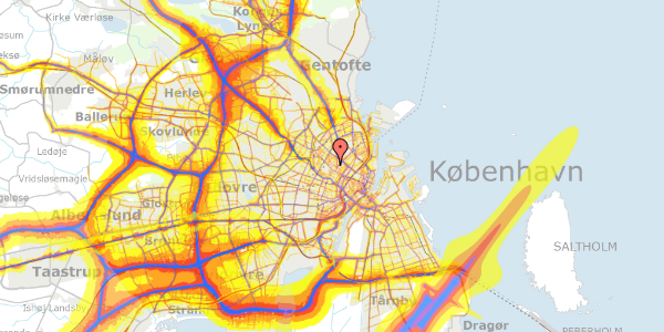 Trafikstøjkort på Peter Fabers Gade 33, 4. , 2200 København N