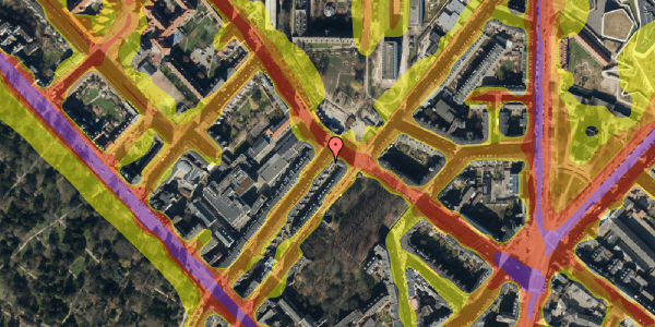 Trafikstøjkort på Peter Fabers Gade 44, st. th, 2200 København N