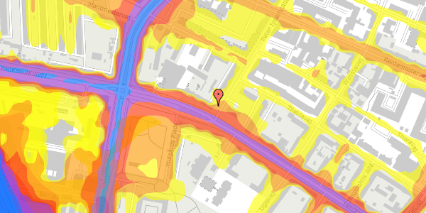 Trafikstøjkort på Peter Ipsens Allé 1, st. 4, 2400 København NV