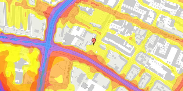 Trafikstøjkort på Peter Ipsens Allé 3, 2. 53, 2400 København NV