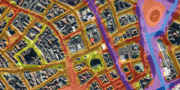 Trafikstøjkort på Pilestræde 4, 1. th, 1112 København K