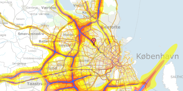 Trafikstøjkort på Pilesvinget 25, 2700 Brønshøj