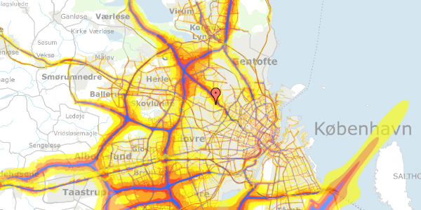 Trafikstøjkort på Pilesvinget 37, 2700 Brønshøj