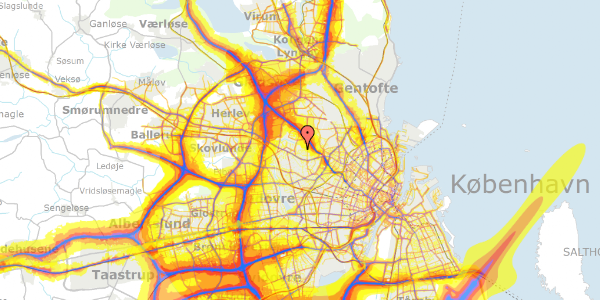 Trafikstøjkort på Pilesvinget 47, 2700 Brønshøj