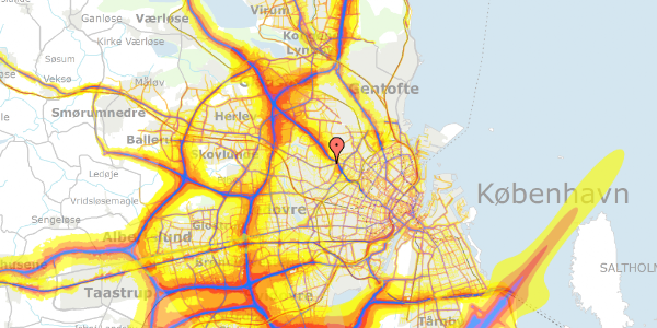 Trafikstøjkort på Pilevangen 3, 1. , 2700 Brønshøj