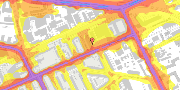 Trafikstøjkort på Poppelrækken 1, 1. tv, 2300 København S