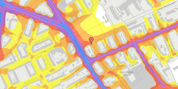 Trafikstøjkort på Prags Boulevard 4, st. th, 2300 København S