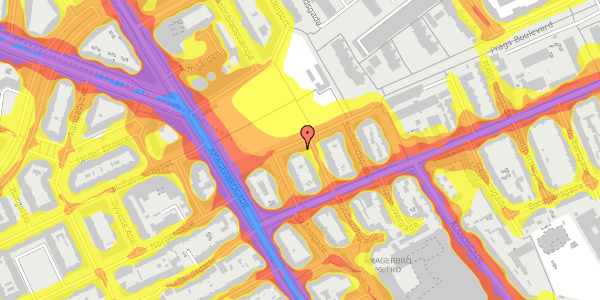 Trafikstøjkort på Prags Boulevard 8, 4. th, 2300 København S