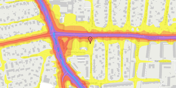 Trafikstøjkort på Pragtstjernevej 25, st. th, 2400 København NV