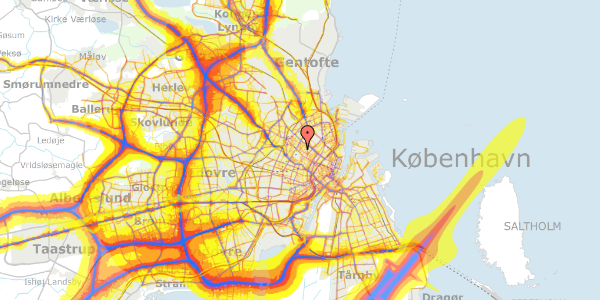 Trafikstøjkort på Prinsesse Charlottes Gade 24B, st. , 2200 København N