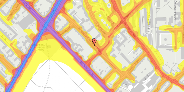 Trafikstøjkort på Prinsesse Charlottes Gade 25, 1. th, 2200 København N