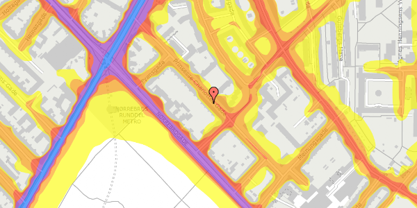 Trafikstøjkort på Prinsesse Charlottes Gade 27, 2. th, 2200 København N