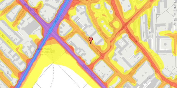 Trafikstøjkort på Prinsesse Charlottes Gade 33, st. th, 2200 København N