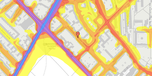 Trafikstøjkort på Prinsesse Charlottes Gade 33, 3. th, 2200 København N