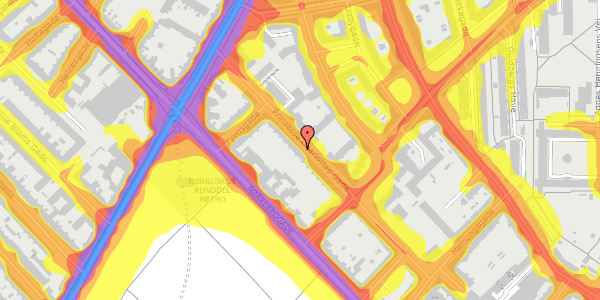 Trafikstøjkort på Prinsesse Charlottes Gade 35, 1. th, 2200 København N