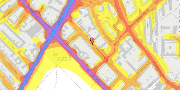 Trafikstøjkort på Prinsesse Charlottes Gade 35, 3. th, 2200 København N