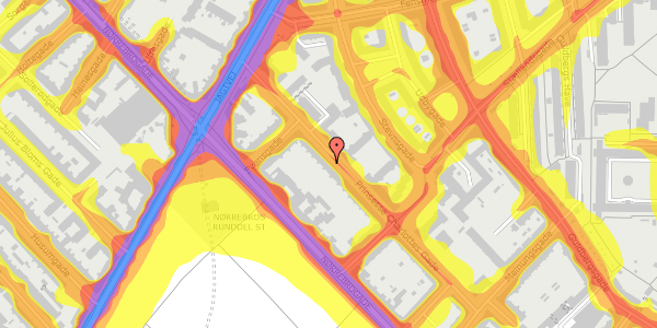 Trafikstøjkort på Prinsesse Charlottes Gade 37, 1. th, 2200 København N