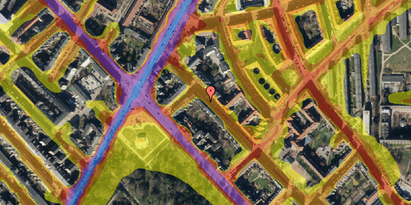 Trafikstøjkort på Prinsesse Charlottes Gade 43, 2. th, 2200 København N