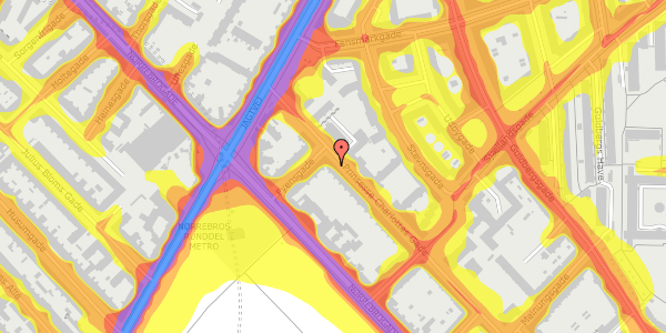 Trafikstøjkort på Prinsesse Charlottes Gade 45, 1. th, 2200 København N