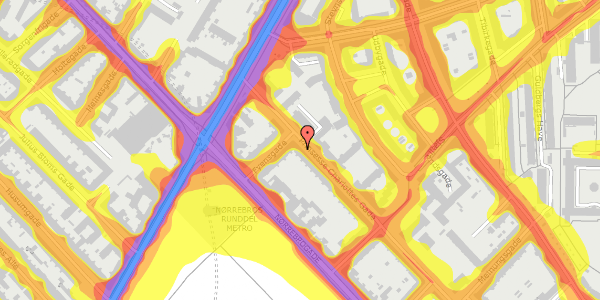 Trafikstøjkort på Prinsesse Charlottes Gade 45, 2. th, 2200 København N