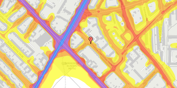 Trafikstøjkort på Prinsesse Charlottes Gade 47, 1. th, 2200 København N