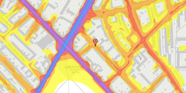 Trafikstøjkort på Prinsesse Charlottes Gade 47, 2. th, 2200 København N