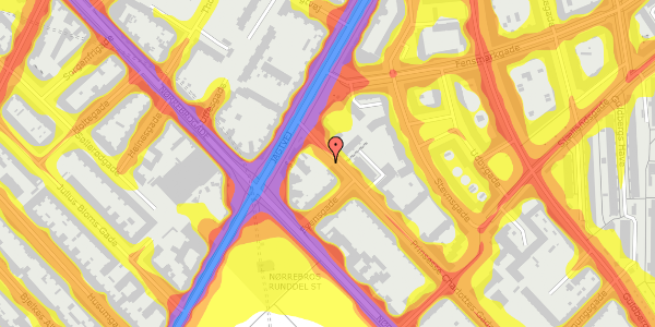 Trafikstøjkort på Prinsesse Charlottes Gade 53, 1. th, 2200 København N