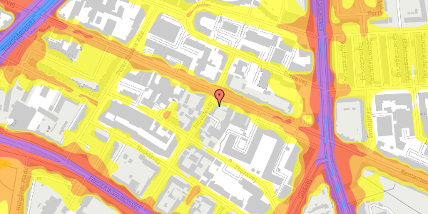 Trafikstøjkort på Provstevej 20, 3. , 2400 København NV